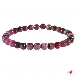 Bracelet en Rubis 6mm