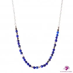 Collier en Lapis Lazuli et Argent rhodié