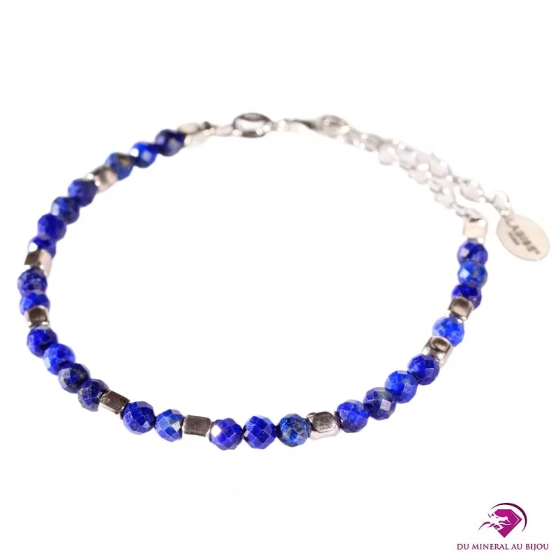 Bracelet argent en Lapis Lazuli