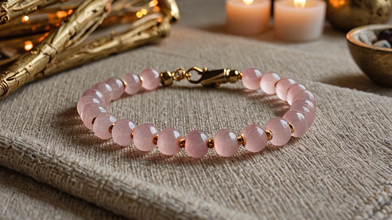 bracelet quartz rose